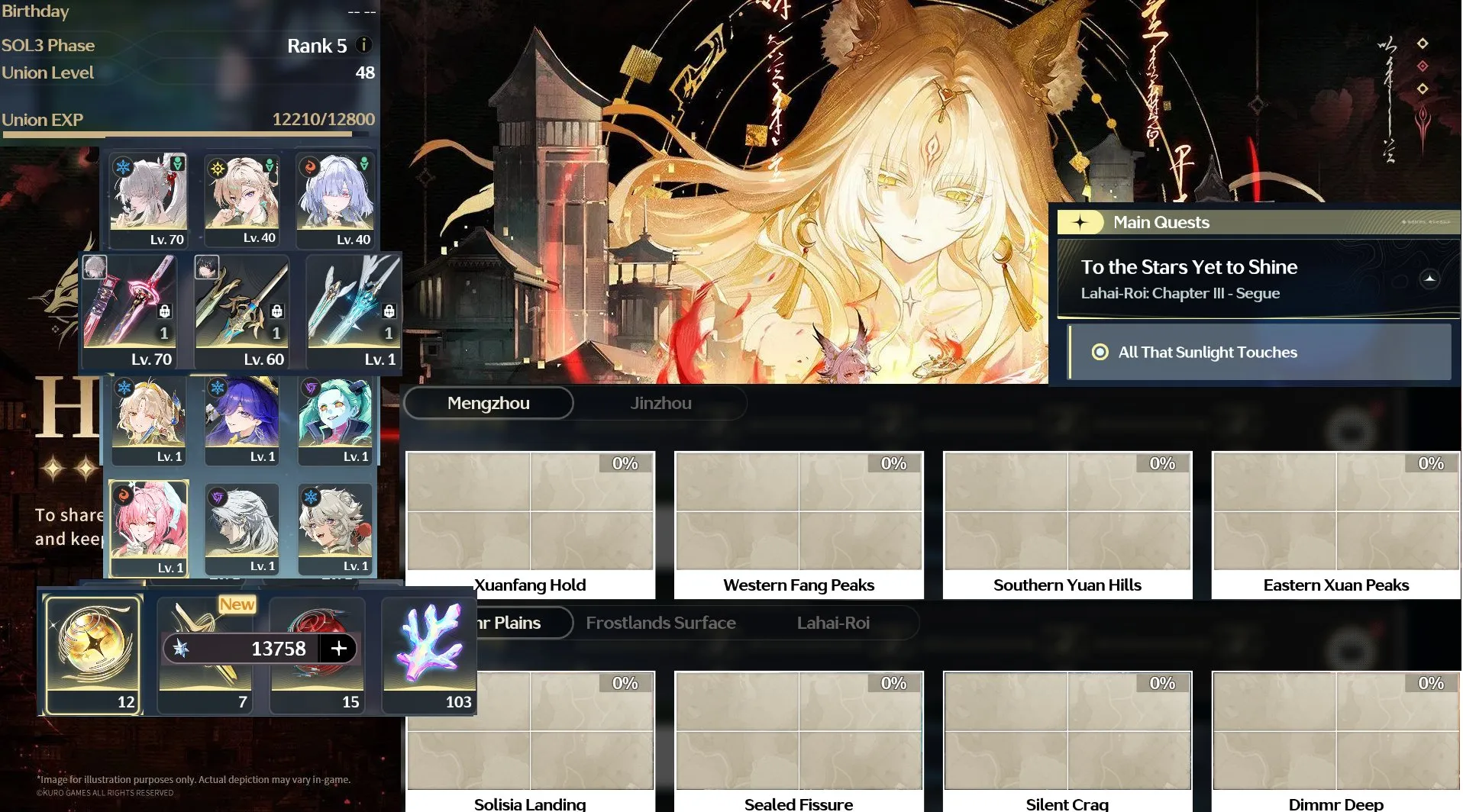 Team Aemeath Trấn + Lynae + Mornye + Team Hiyuki Trấn + Lucilla + Suisui +120 vé limit