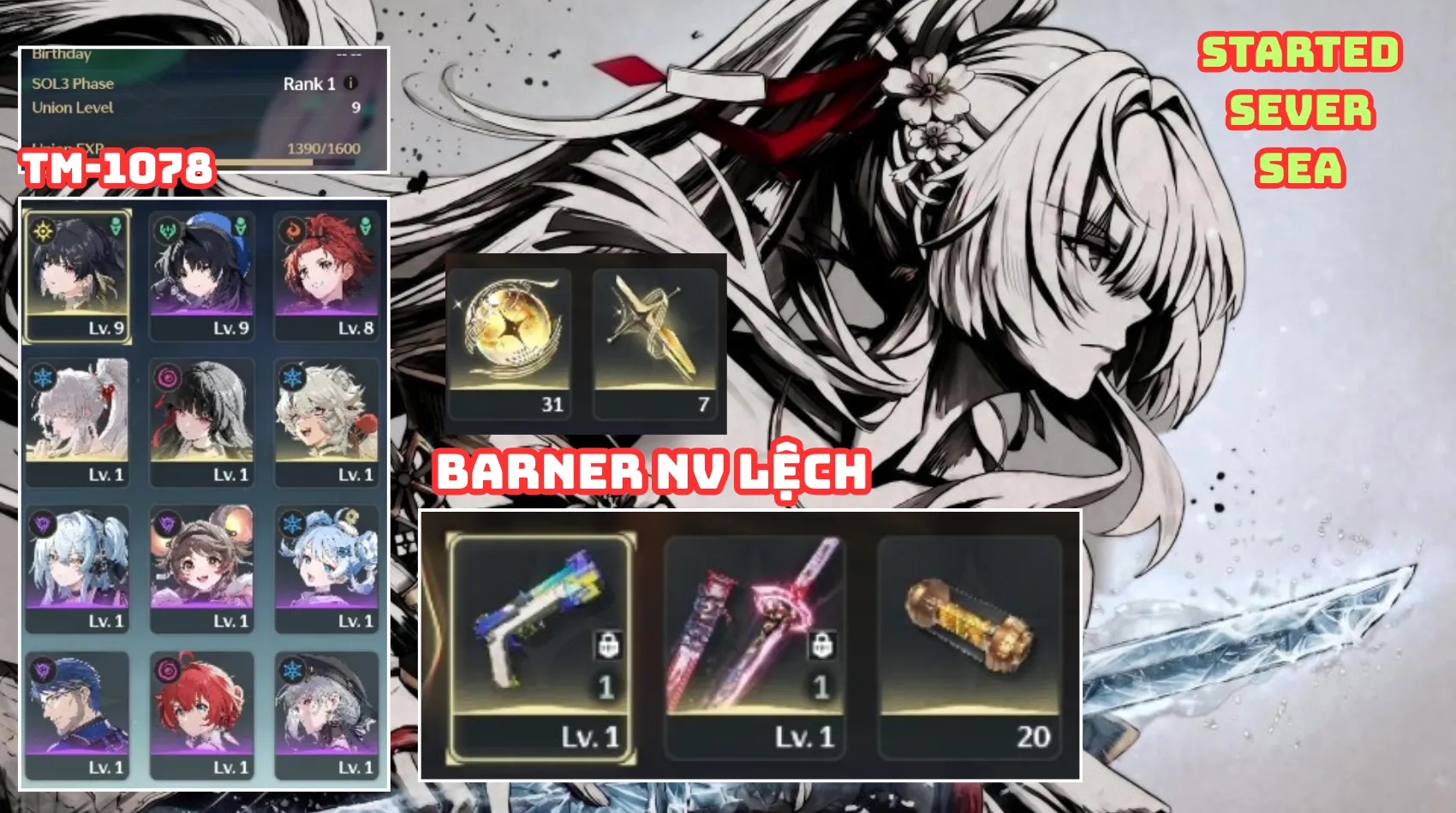 1078[ Account Khởi Đầu Sever SEA] Hiyuki S0r1 và chisa