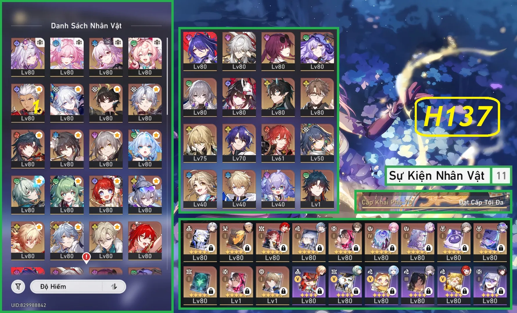 Acc ngon team đẹp - Full Cas - Full Phainon