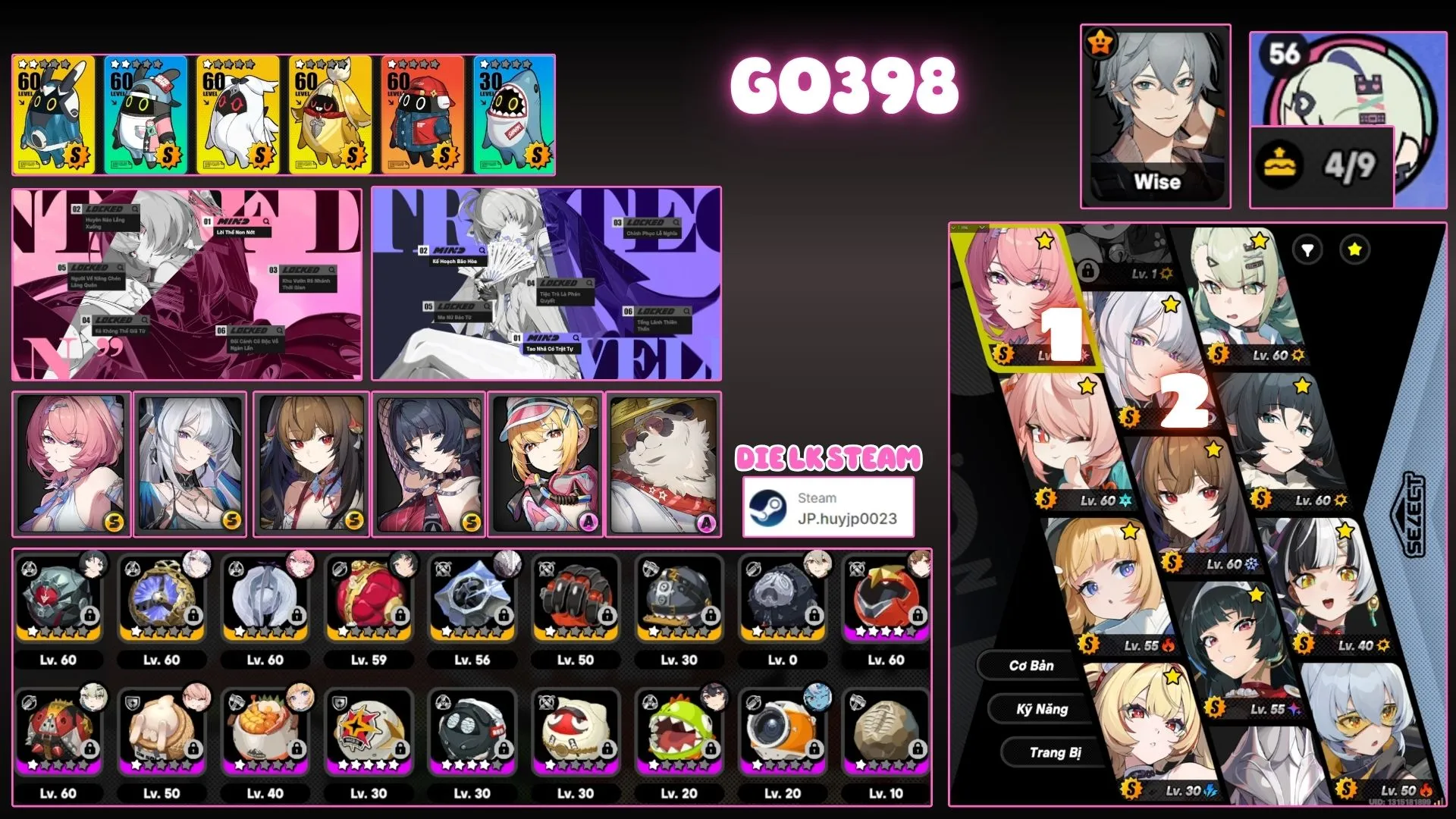 Go398 Die Lk Steam Nhiều Skin