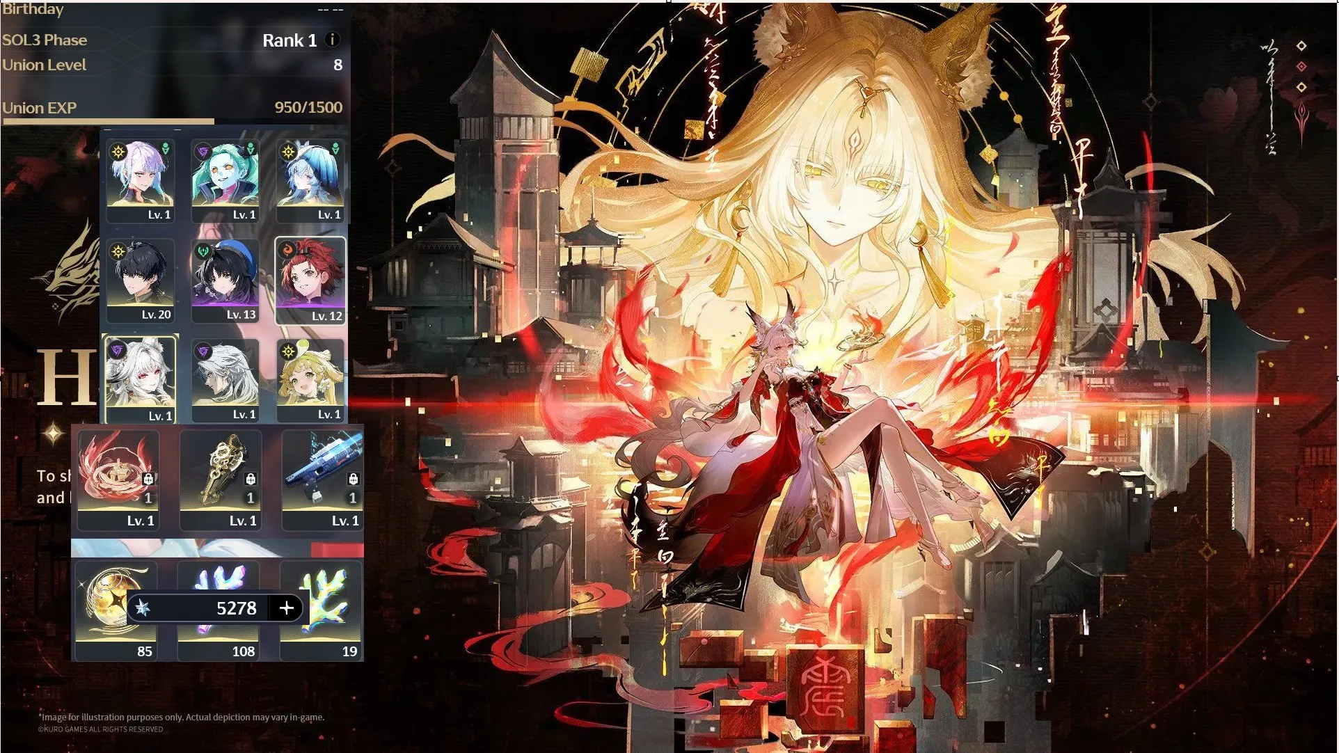 ACC UL8 Zin Map Zin Nhiệm Vụ Team Hsin Trấn + Lucy Trấn + Rebecca + Shorekeeper + 130 vé limit