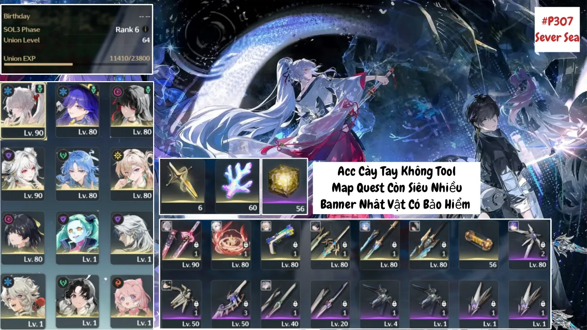 Hiyuki Full Form + Hsin + Qingxiao, Acc Cày Tay Tài Nguyên Bao la