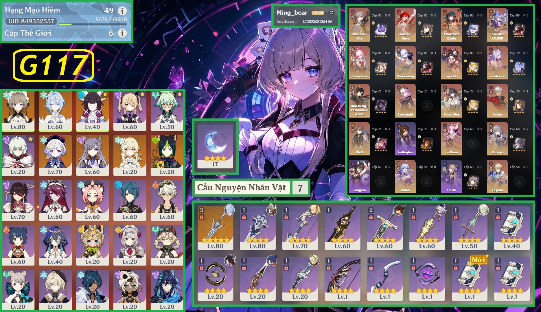 [Acc 2 Game] Check Build qua UID trong ảnh