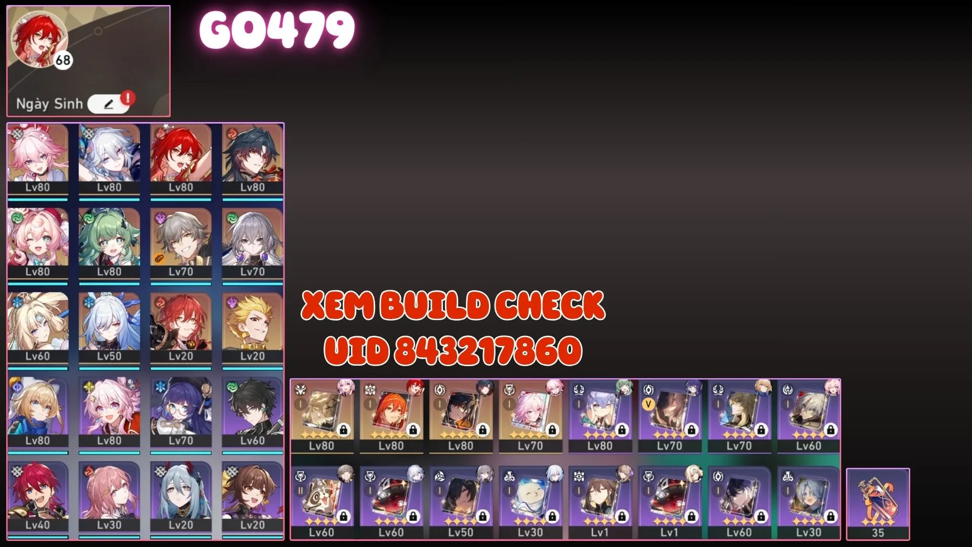 Go479 Himeko - Nova Trấn, Mortenax Blade Trấn, Evanescia Trấn, Yao Guang, Hyacine, Pearl