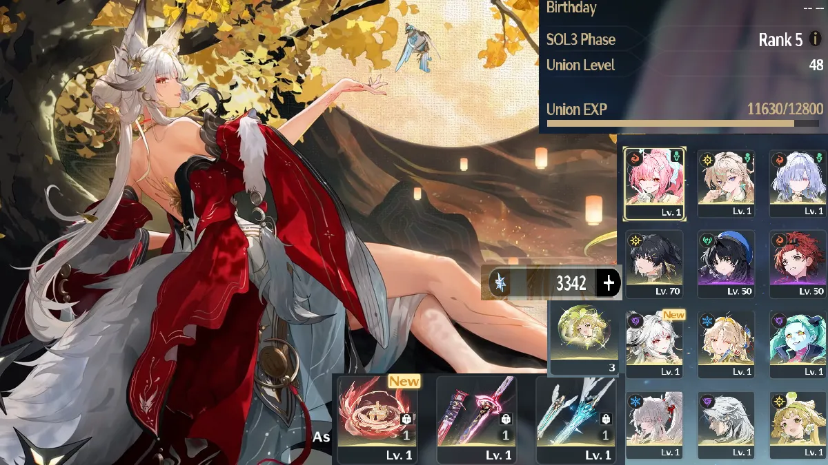 [Reroll]Sea ul48 Hsin tran+team aemaeth tran+lynae+mornye+hiyuki tran+suisui+3300 đá+verina c3