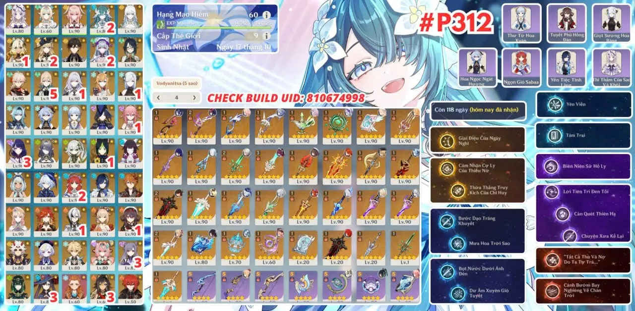 Siêu Phẩm Genshin Cực Vip Nhiều Char Trấn Top Meta Cho Ae Chiêm Ngưỡng
