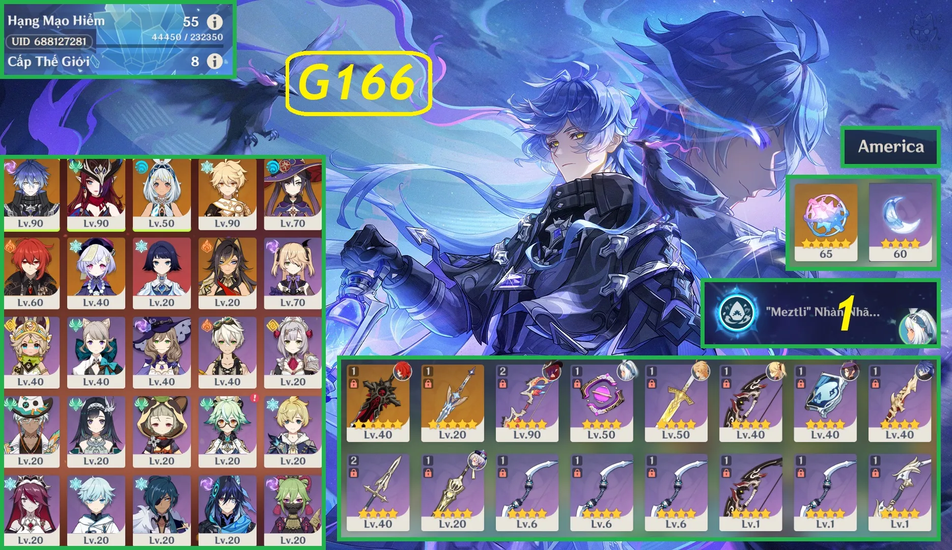 Check Build qua UID trong ảnh - Dư 65 vé roll - Sv Ame