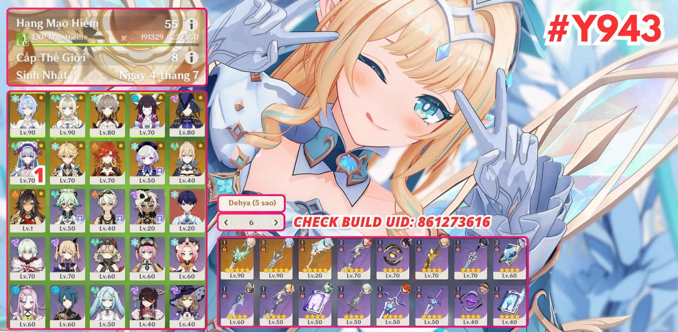 #Y943  
Vesna  Trấn x Odette, Sandrone x Odette, Columbina, Mavuika